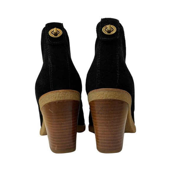 Coach Nikol Black Suede Booties Boots - Picture 4 of 14